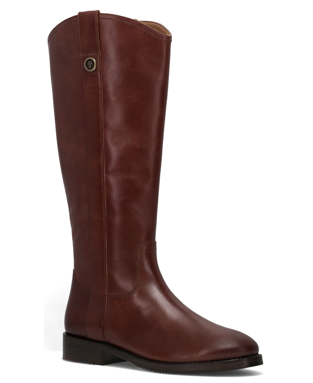 Women's Melissa Western Knee High Leather Boots - Saddle Leather