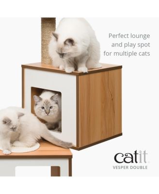 Vesper Cat Furniture, V-Double, Walnut