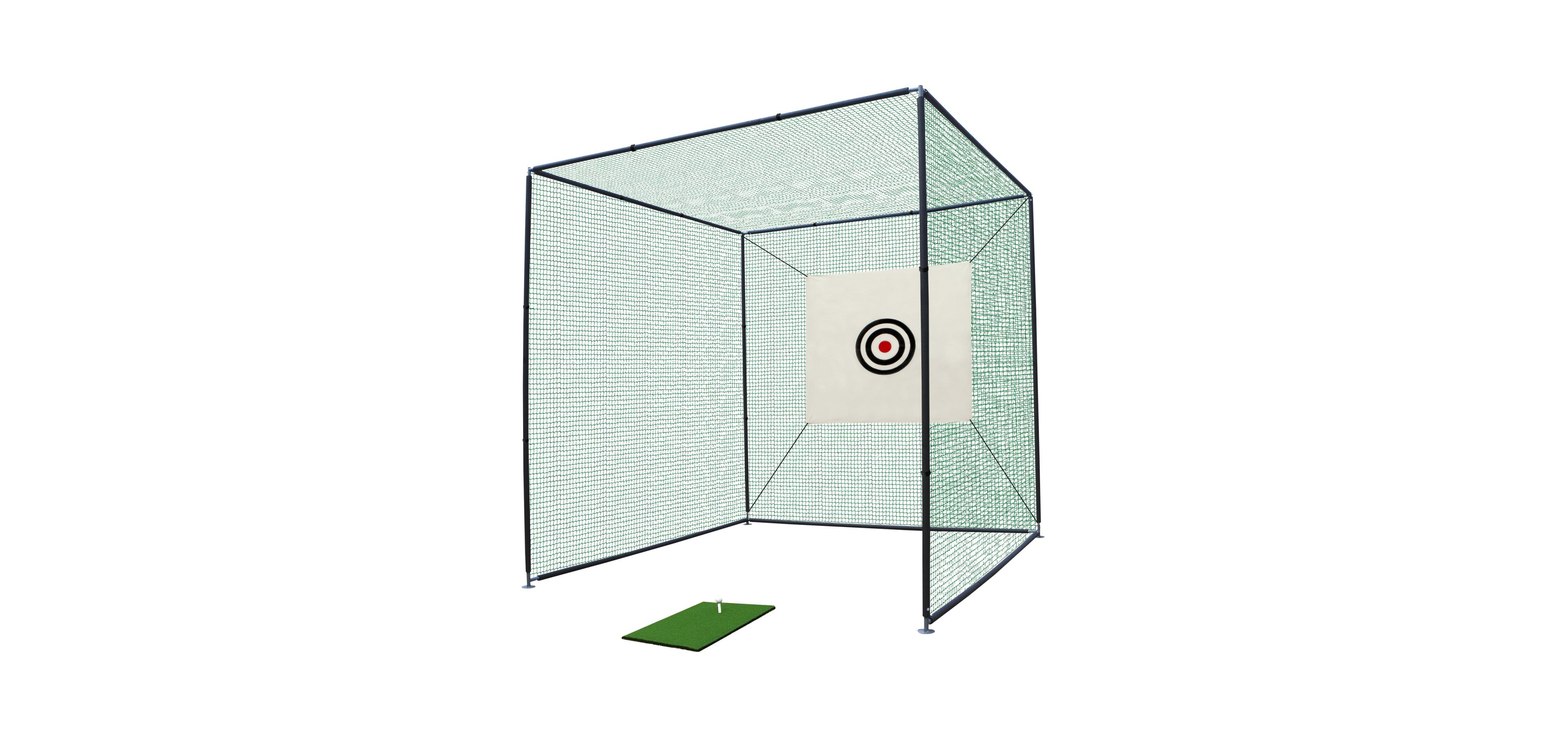Streamdale Furniture 10X10X10FT Golf Practice Net Cage w/ Metal Frame Hitting Net Kit Indoor Outdoor