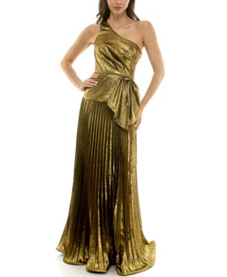 Taylor - Women's One-Shoulder Flounce Hem Maxi Dress