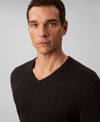 Men's Merino Wool Blend V-Neck Sweater