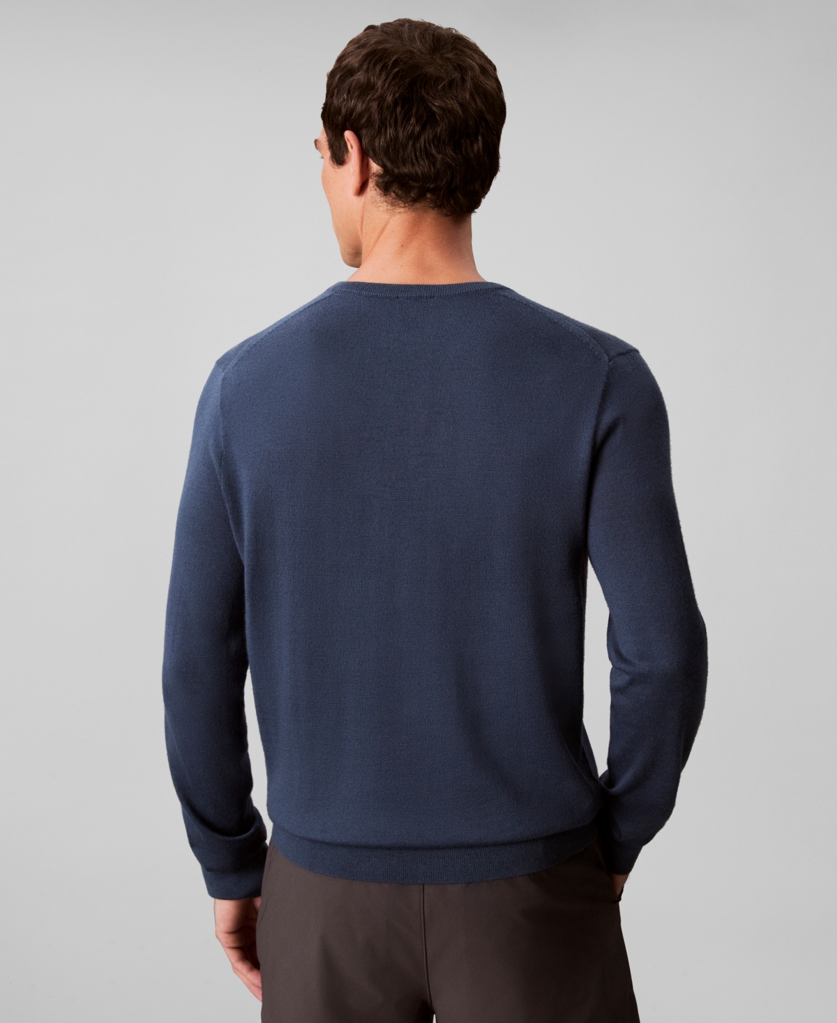 Calvin Klein Men's Merino Wool Blend V-neck Sweater In Blue