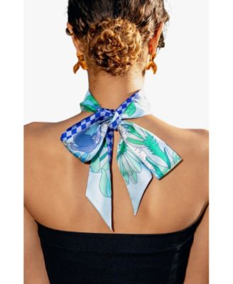 Silk Skinny Scarf Jungle Party