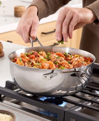 Premier Stainless Steel 4.5 Quart Chef's Pan with Lid