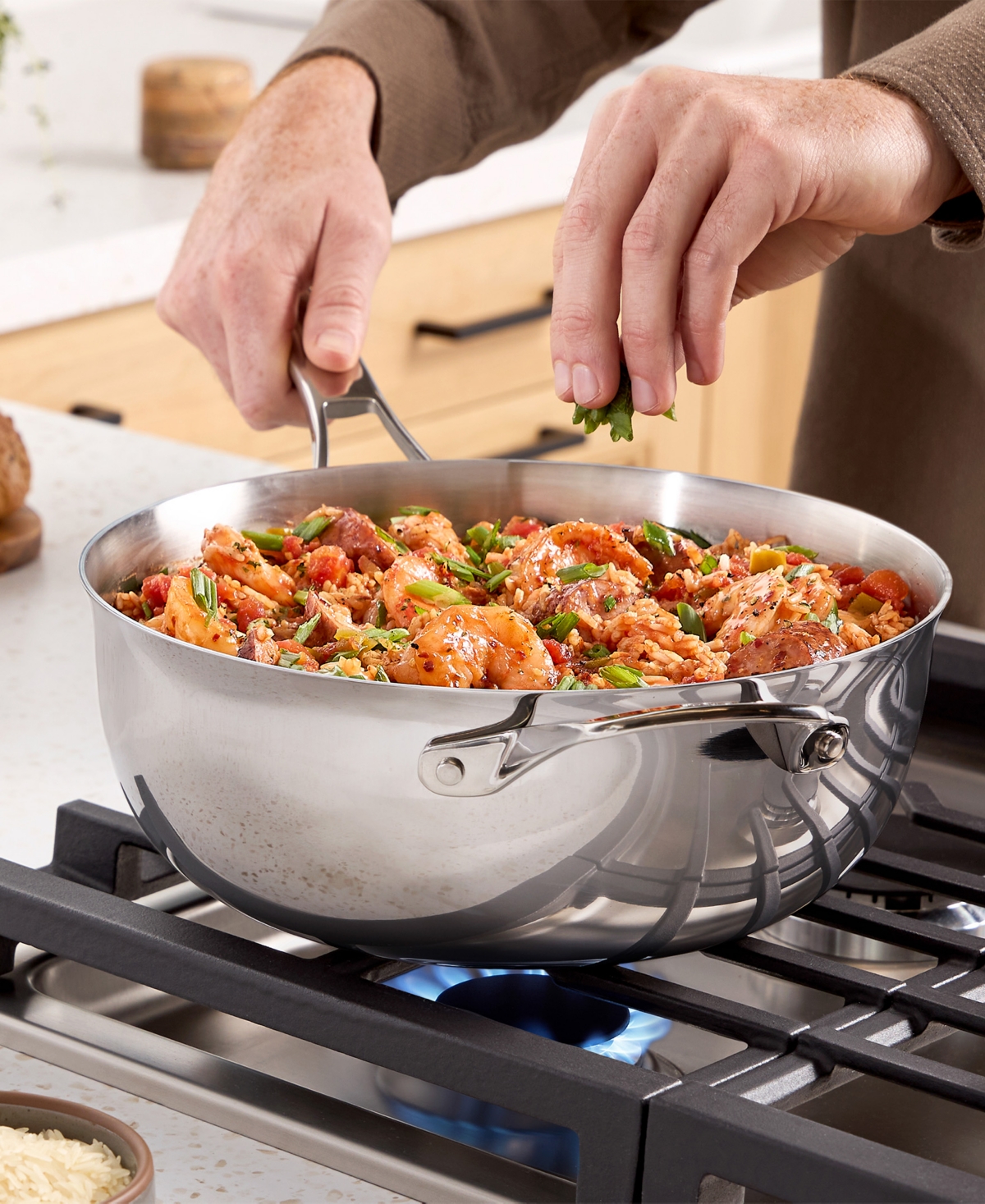 Calphalon Premier Stainless Steel 4.5 Quart Chef's Pan with Lid