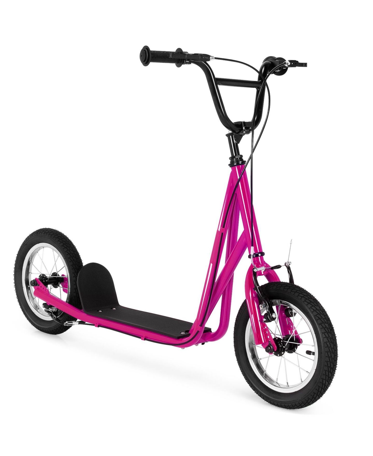 Детская игрушка GIVIMO Height Adjustable Kid Kick Scooter with 12-Inch Air-Filled Wheel, Folding, Ages 6+, цвет: Розовый — фото 1
