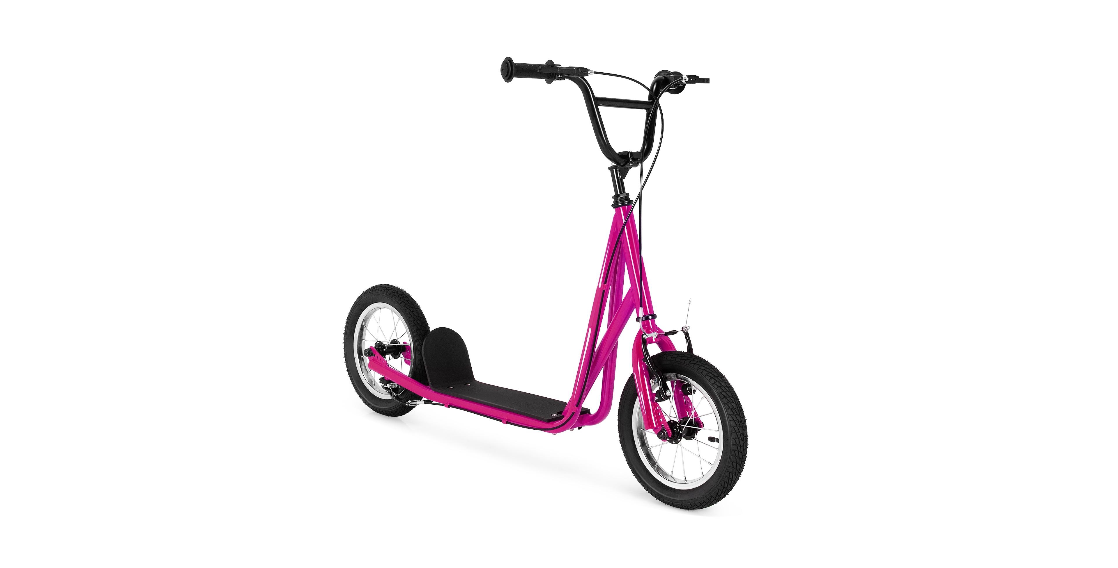 Givimo Height Adjustable Kid Kick Scooter with 12 Inch Air Filled Wheel