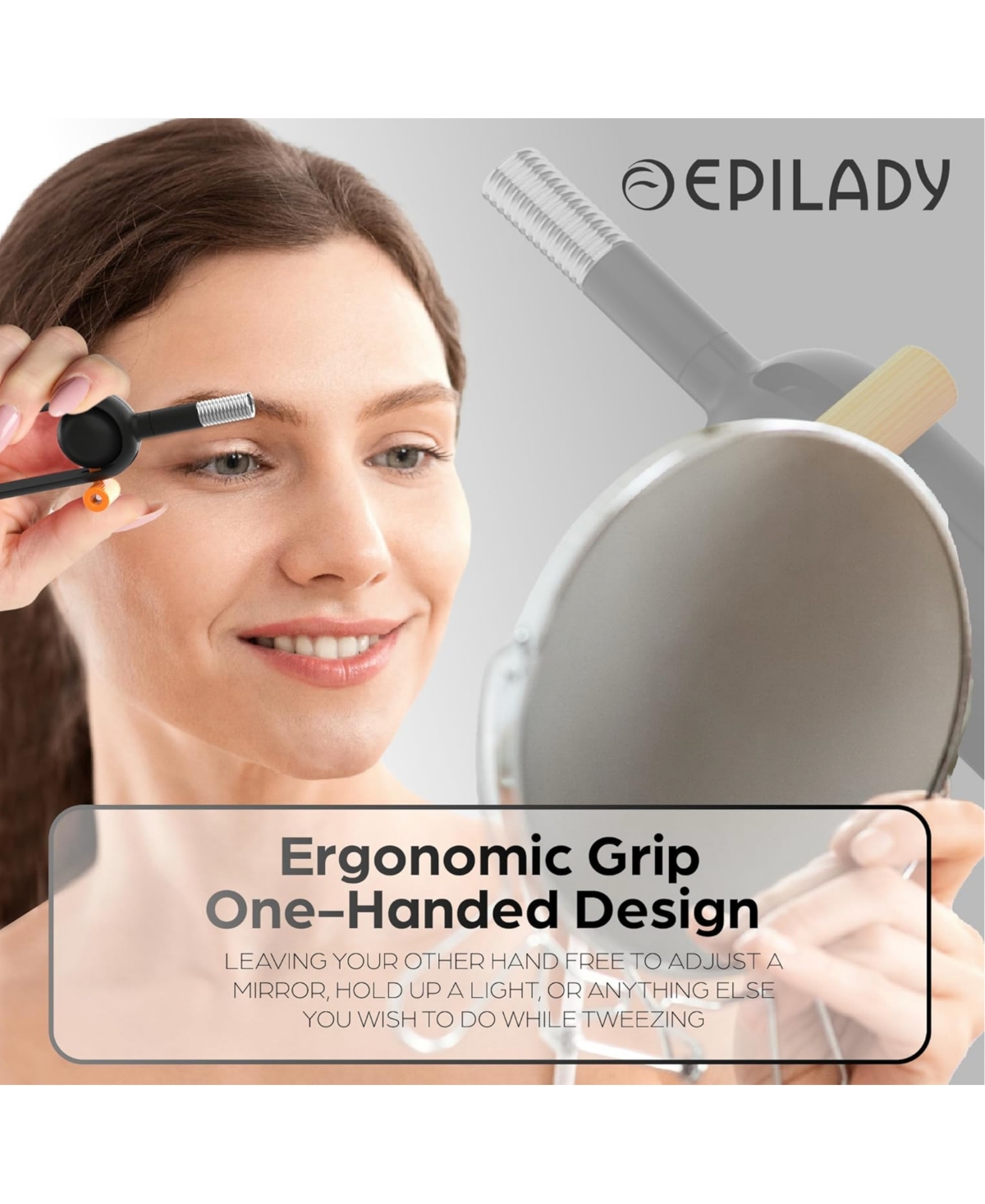 Epilady Precision Coil Tweezer with Ergonomic Grip – One-Handed Hair Removal Tool for Face & Brows