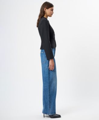 Women's Round Neck Button Down Jacket