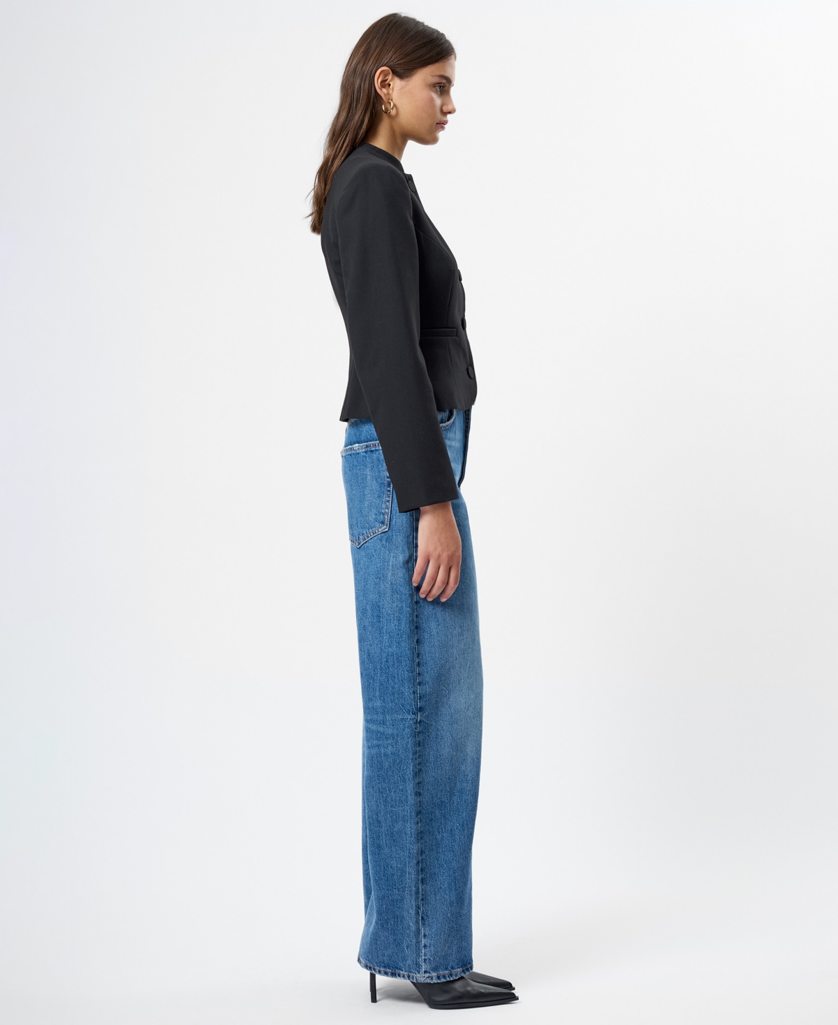 French Connection Azra Twill Slim Fit Jacket In Multi