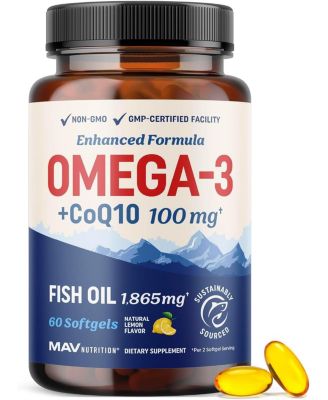Fish Oil with CoQ10 Softgels, 60ct