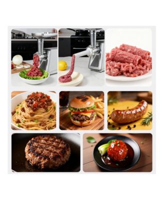 1200W Electric Meat Grinder with Sausage Tubes, Kibbe Kit, and Cleaning Brush