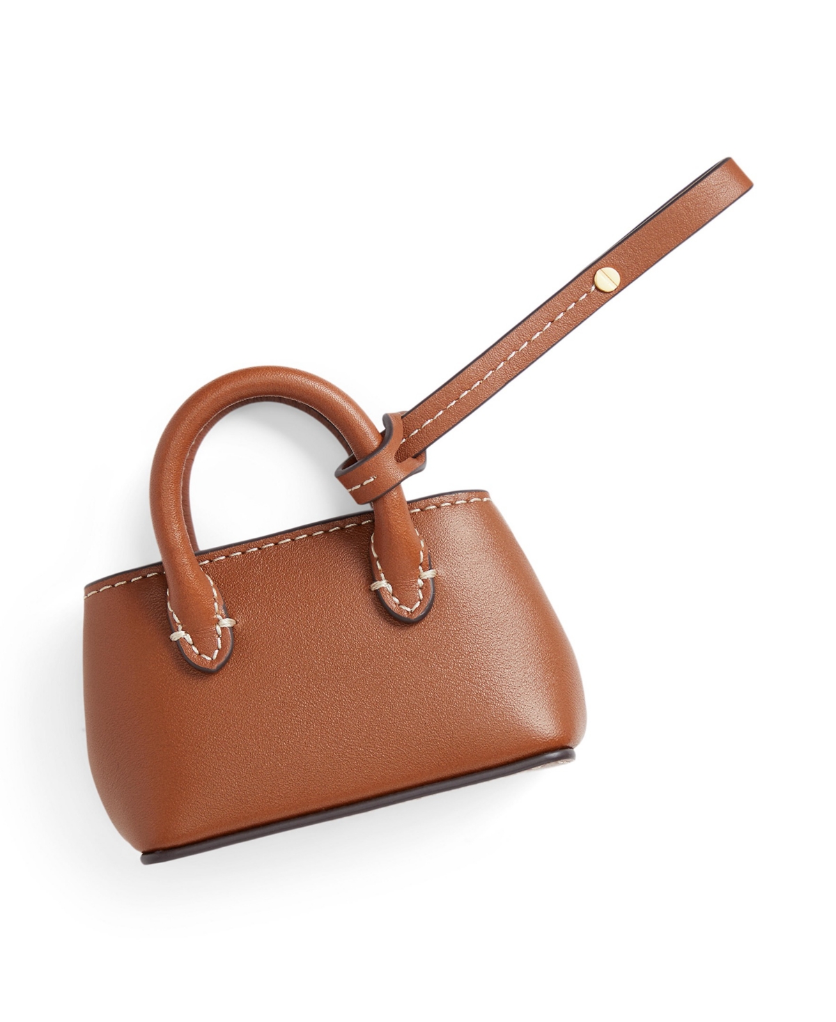 Ralph Lauren Leather Pouch Charms In Brown