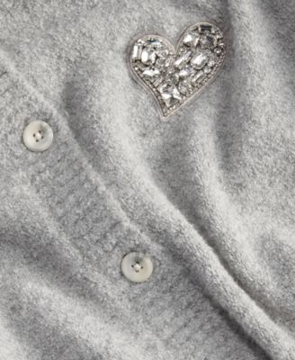 Women's Embellished Heart Cardigan Sweater, Macy's Exclusive