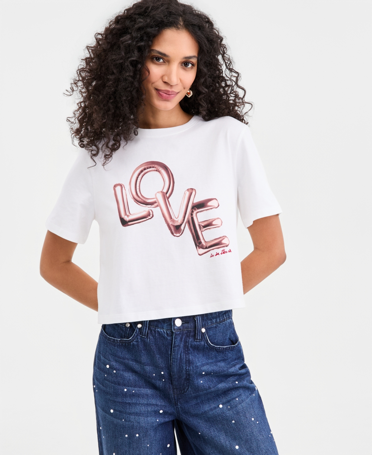On 34th Women's Knit Short-Sleeve Love Graphic T-Shirt, Macy's Exclusive
