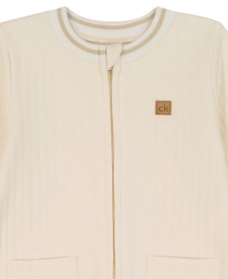 Baby Boys' Cable-Knit Zip-Front Coverall