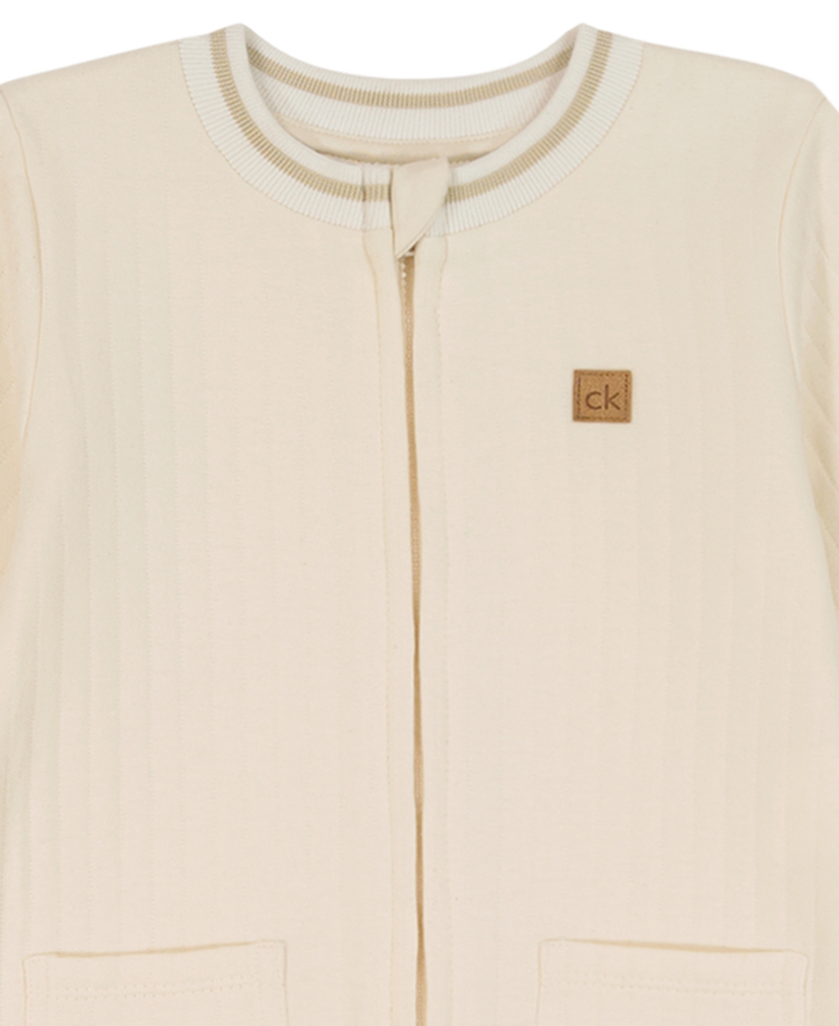 Calvin Klein Baby Boys Cable-Knit Zip-Front Coverall