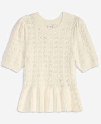 Women's Ruffle-Hem Sweater Top, Macy's Exclusive