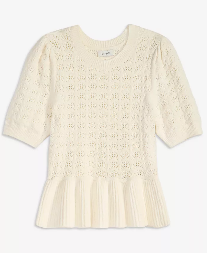Women's Ruffle-Hem Sweater Top - thumbnail 6