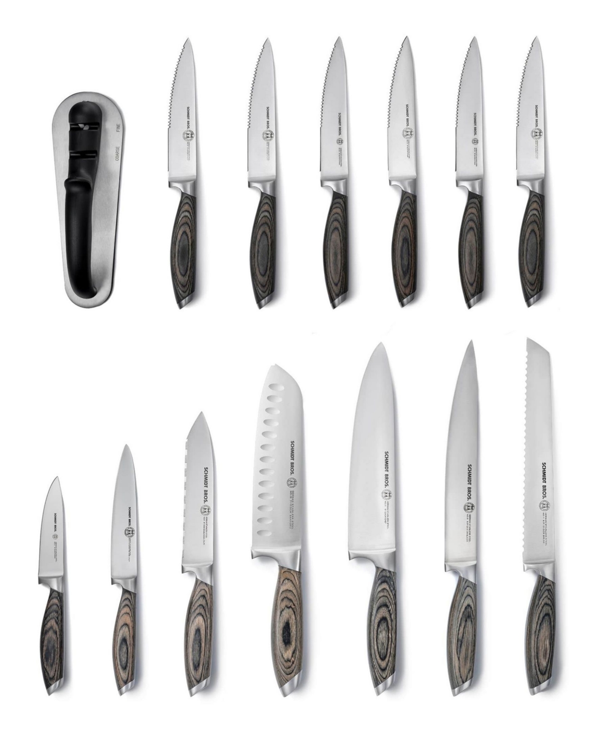 Schmidt Brothers Bonded Ash 15-pc. Knife Block Set In Gray