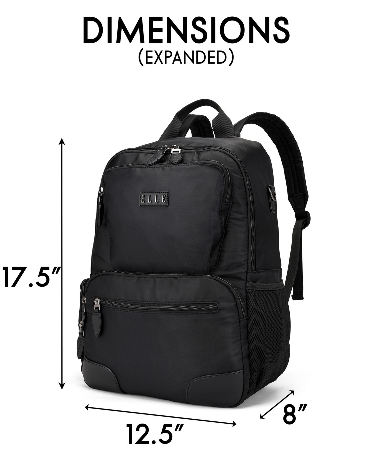Voyage 17.5" Twill and Faux Leather Backpack