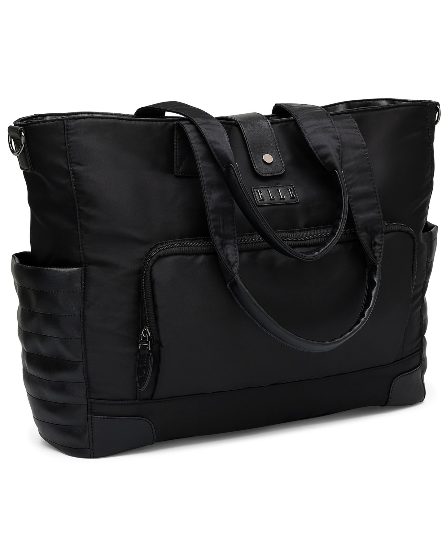 Сумка ELLE Voyage 14.5" Twill and Faux Leather Weekender, цвет: Чёрный — фото 2
