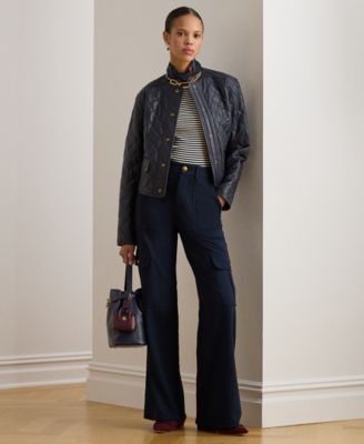 Women's Petite Full Length Cargo Pants