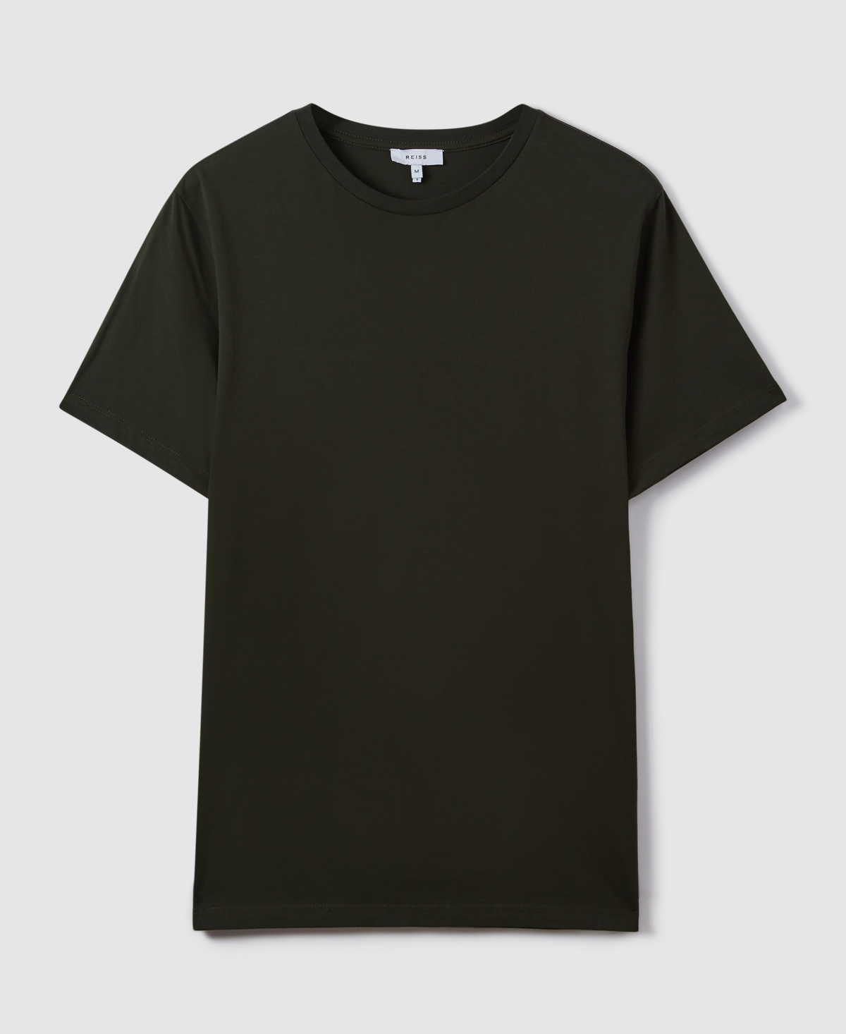 Reiss Men's Cotton Crew Neck T-shirt In Green