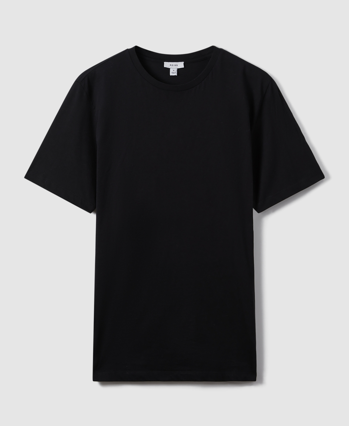 Reiss Men's Cotton Crew Neck T-shirt In Black