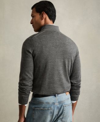 Men's Merino Wool Half-Zip Funnel Neck Sweater