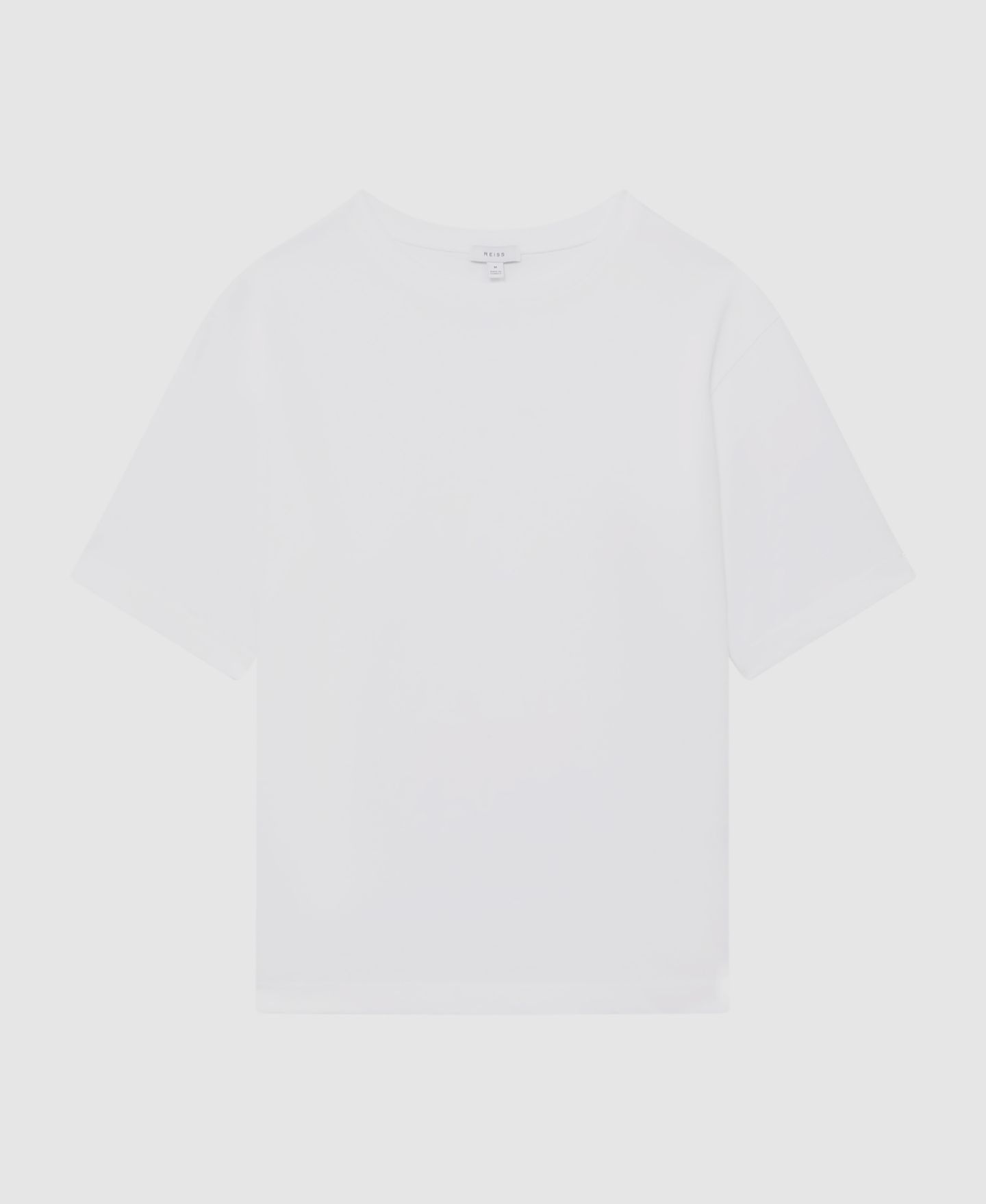 Мужская футболка REISS Tate Cotton Garment-Dyed Oversized, цвет: Белый — фото 2