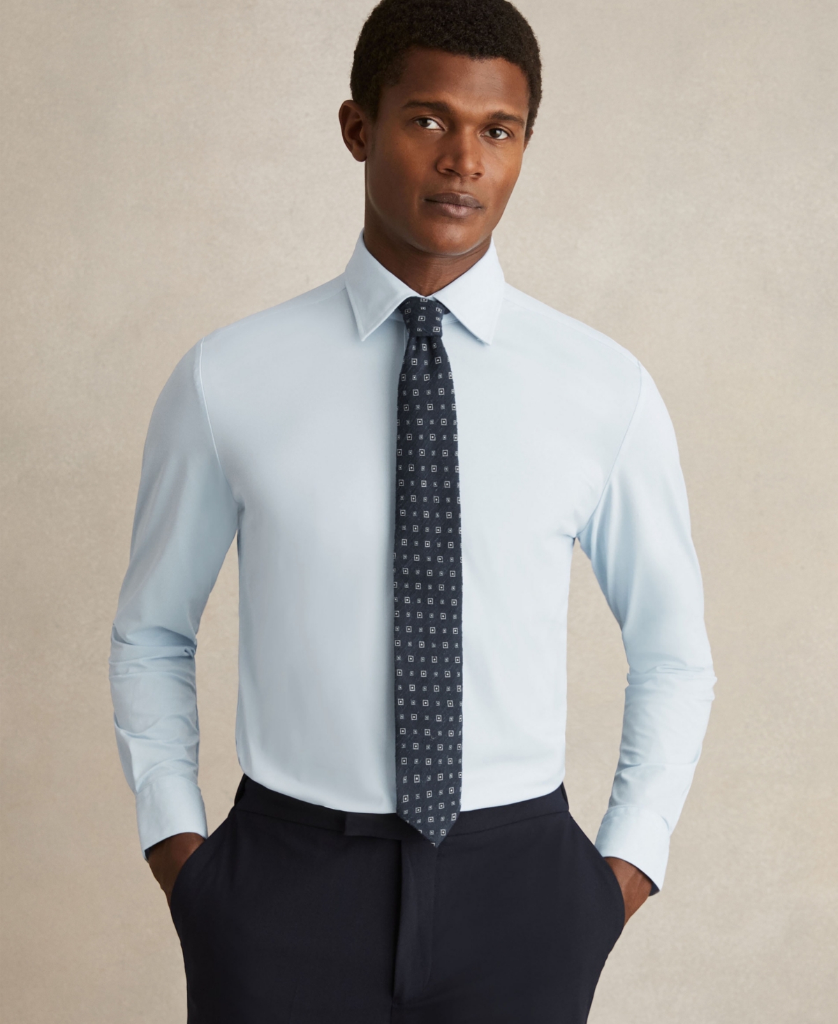 Reiss Men's Long-Sleeve Travel Shirt