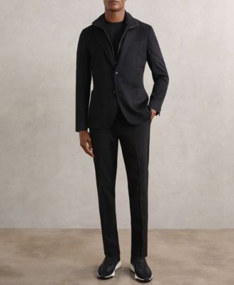 Men's Single-Breasted with Gilet Insert Tailored-Fit Blazer