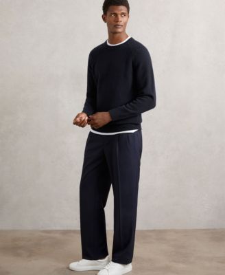 Men's Wool-Cashmere Reverse-Seam Sweater