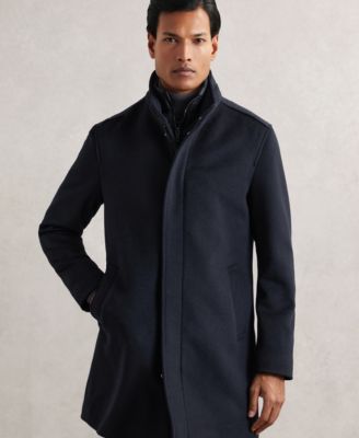 REISS - Men's Wool-Blend Gilet-Insert Coat