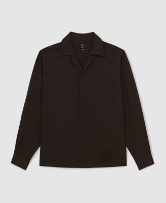 Men's Twill Piped Cuban-Collar Shirt