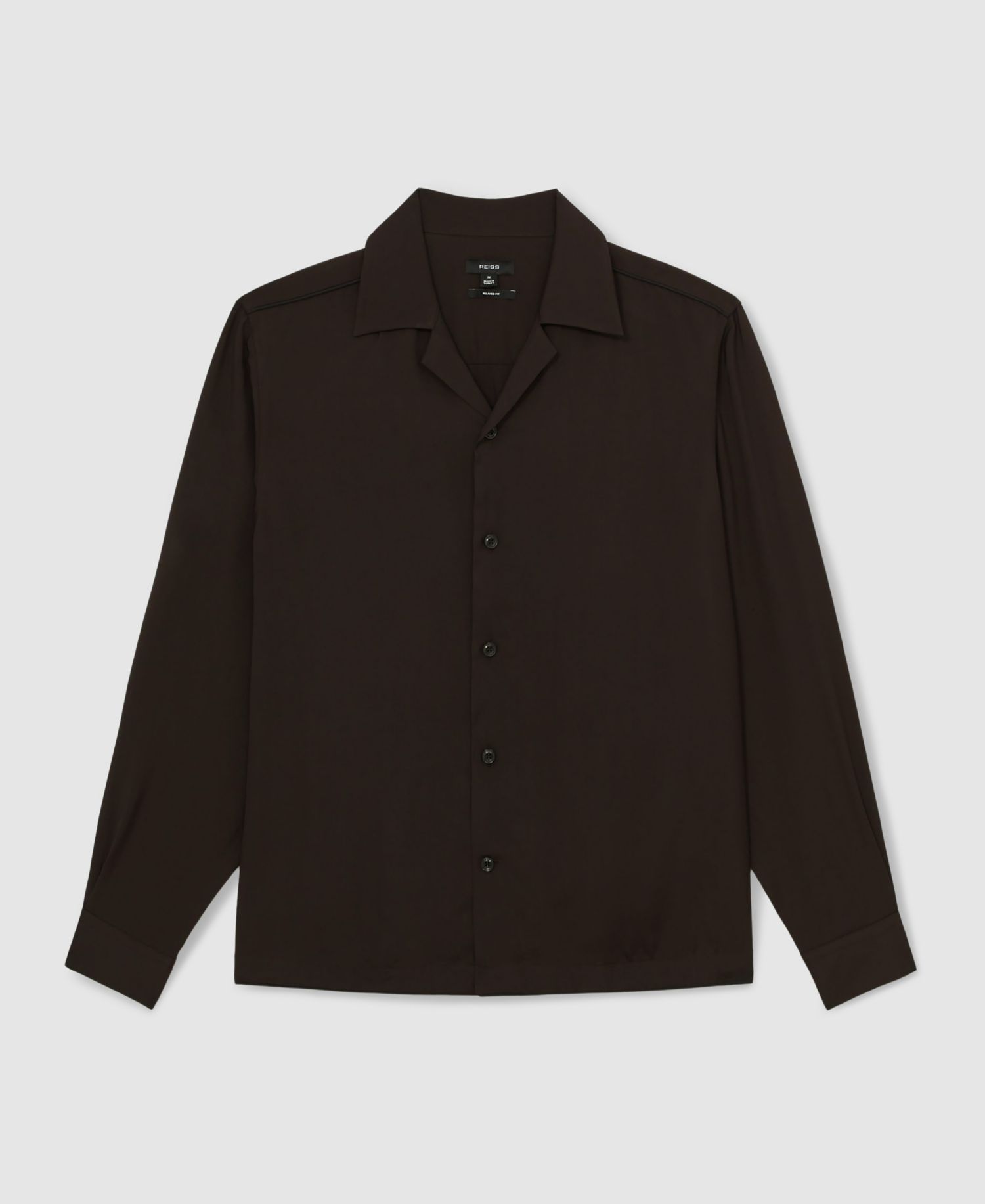 Men's Space Twill Piped Cuban-Collar Shirt