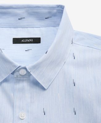 Men's Long-Sleeve Cotton Faded Geo Shirt, Macy's Exclusive