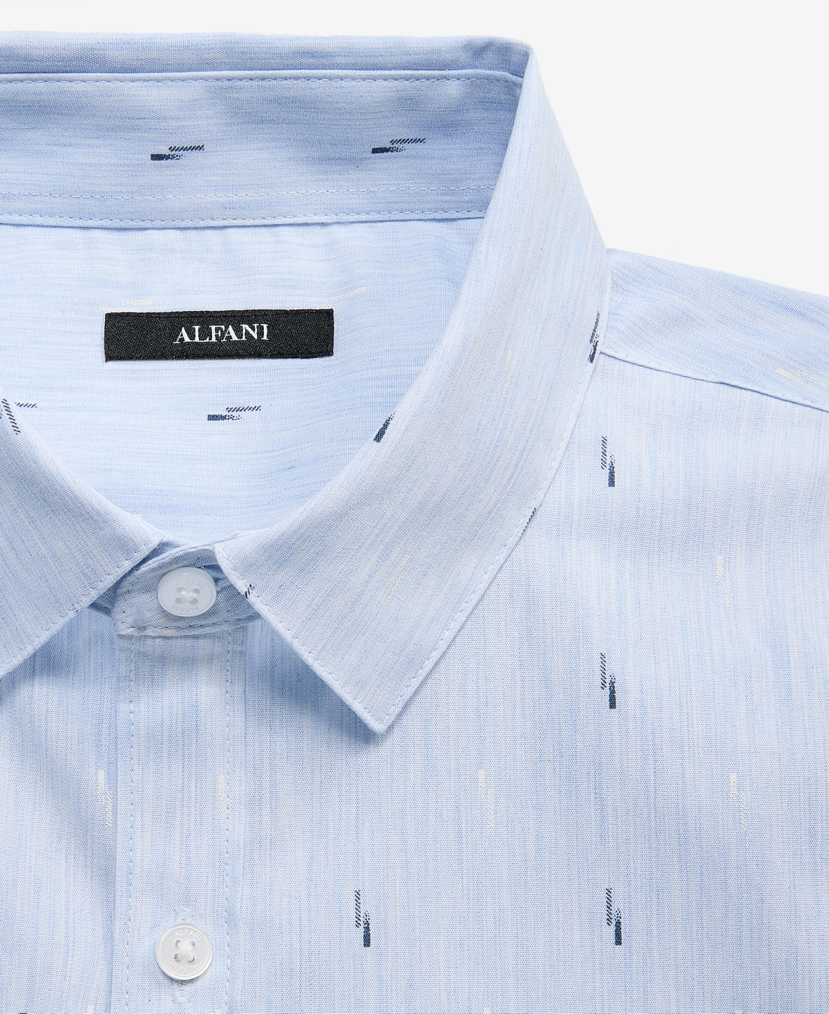 Alfani Men's Long-Sleeve Cotton Faded Geo Shirt, Macy's Exclusive