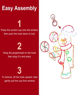 2' Gingerbread Window D&eacute;cor