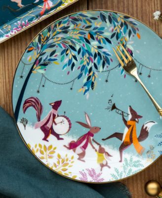 Sara Miller Woodland Tales Plates, Set of 4