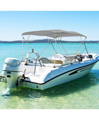 4-Bow Boat Bimini Top Sun Shade Boat Canopy With Storage Boot.