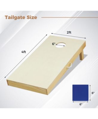 Solid Wood Cornhole Board Set Portable Corn Hole Game Board Includes 8 Bean Bags-M.