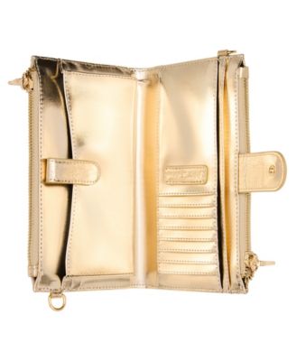 Rhinestone Wallet Crossbody Bag with Phone Pocket