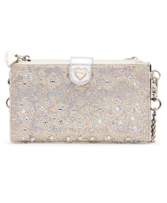 Rhinestone Wallet Crossbody Bag with Phone Pocket