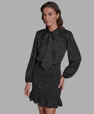 Women's Hammered Satin Smocked Dress