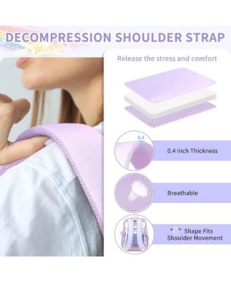 Clear Backpack Heavy Duty Transparent Backpack for School Clear Bags with Wider Straps See Through Plastic Bags Sport Events Concert Stadium-Purple