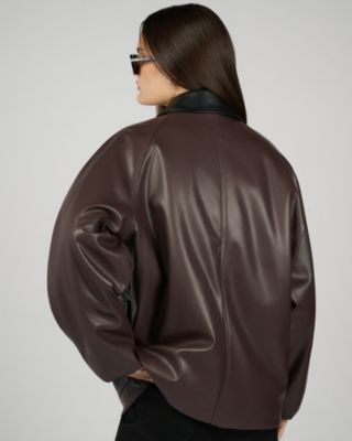 Women's Cocoon Leather Jacket