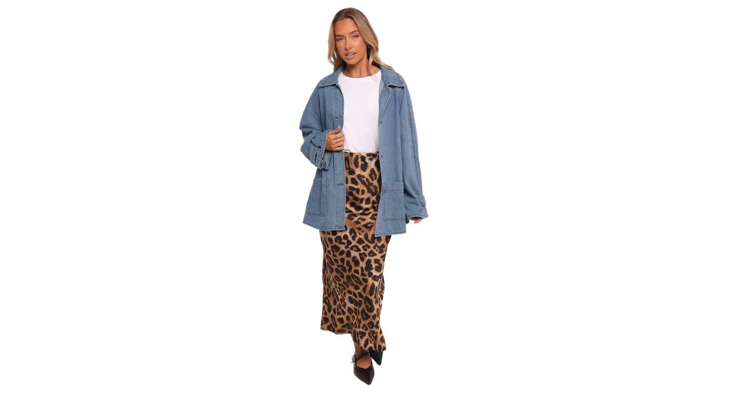 Women's Novan Oversized Shacket - Denim 10