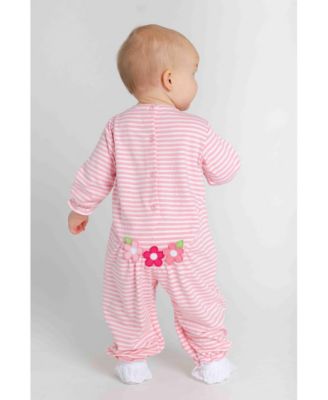 Baby Girls Stripe Knit Longall With Flowers